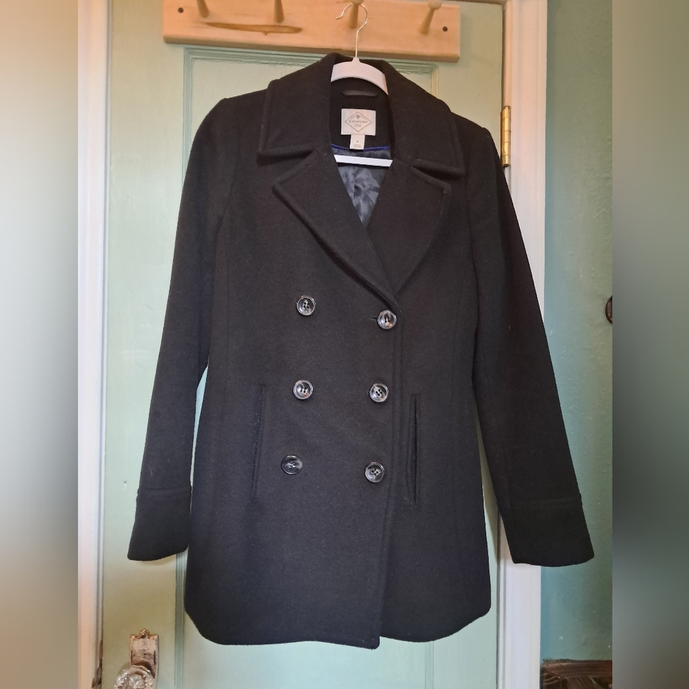 Women's Black Peacoat